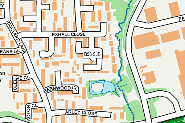 B98 9JB map - OS OpenMap – Local (Ordnance Survey)