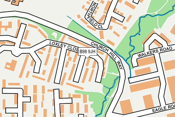 B98 9JH map - OS OpenMap – Local (Ordnance Survey)