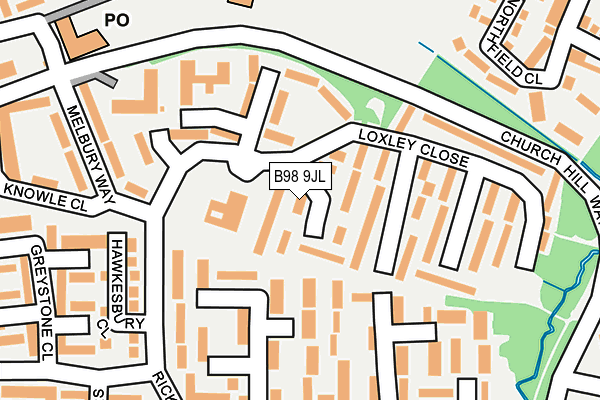 B98 9JL map - OS OpenMap – Local (Ordnance Survey)