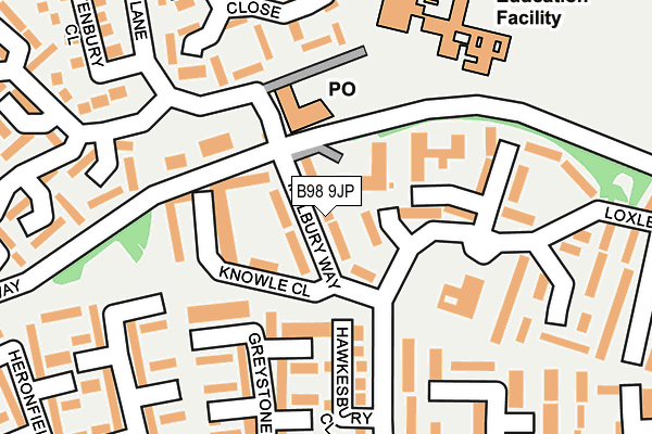 B98 9JP map - OS OpenMap – Local (Ordnance Survey)