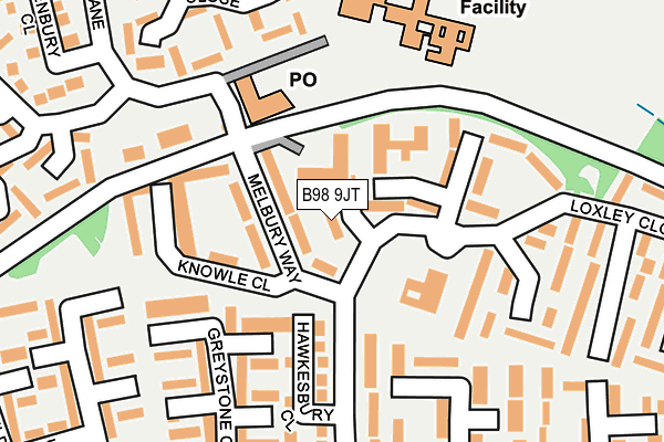 B98 9JT map - OS OpenMap – Local (Ordnance Survey)