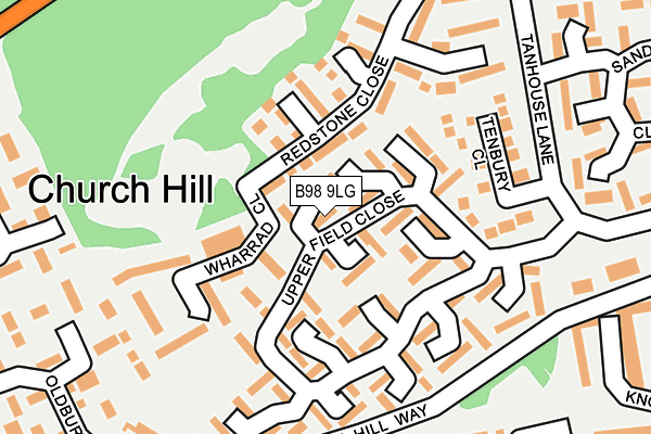 B98 9LG map - OS OpenMap – Local (Ordnance Survey)