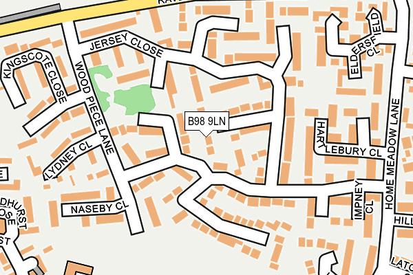 B98 9LN map - OS OpenMap – Local (Ordnance Survey)