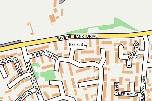 B98 9LS map - OS OpenMap – Local (Ordnance Survey)