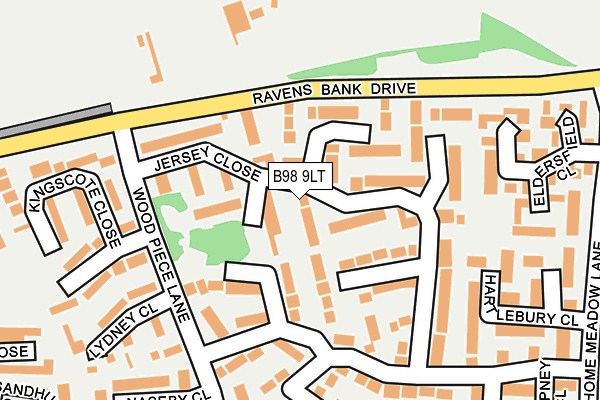 B98 9LT map - OS OpenMap – Local (Ordnance Survey)