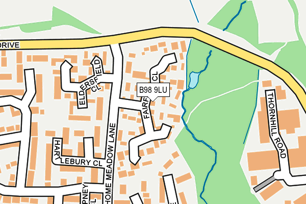 B98 9LU map - OS OpenMap – Local (Ordnance Survey)