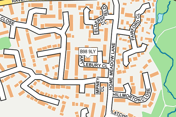 B98 9LY map - OS OpenMap – Local (Ordnance Survey)