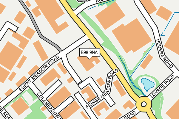 B98 9NA map - OS OpenMap – Local (Ordnance Survey)