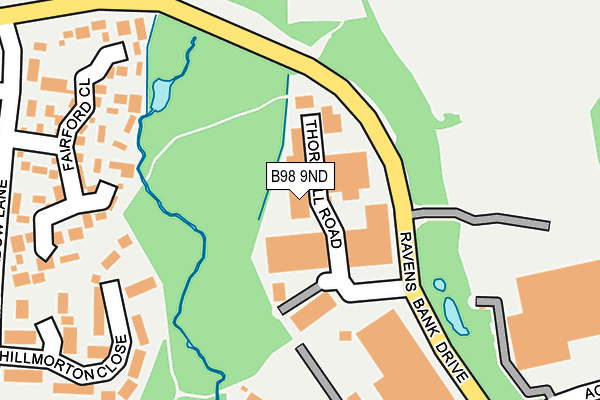 B98 9ND map - OS OpenMap – Local (Ordnance Survey)