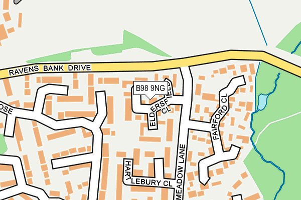 B98 9NG map - OS OpenMap – Local (Ordnance Survey)