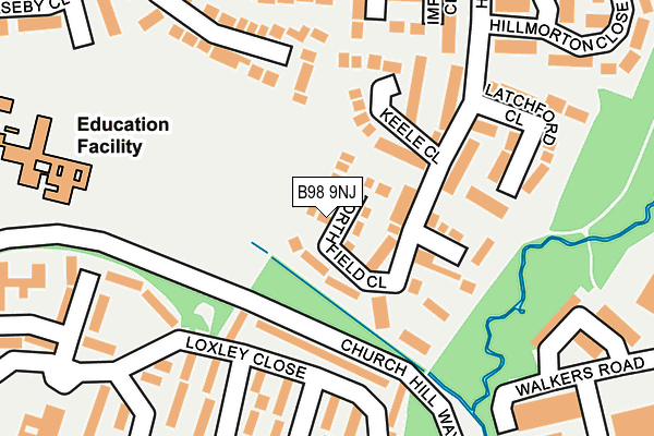 B98 9NJ map - OS OpenMap – Local (Ordnance Survey)