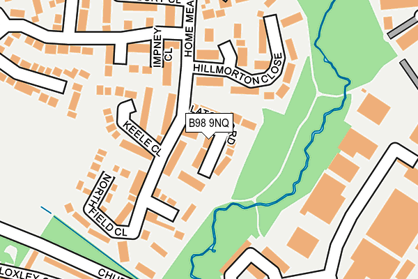 B98 9NQ map - OS OpenMap – Local (Ordnance Survey)