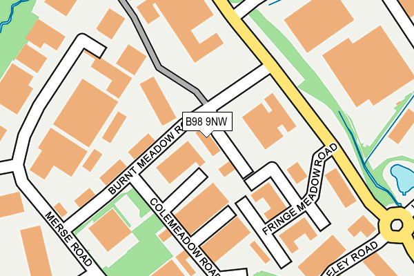 B98 9NW map - OS OpenMap – Local (Ordnance Survey)