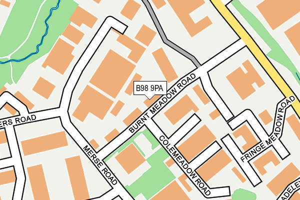 B98 9PA map - OS OpenMap – Local (Ordnance Survey)