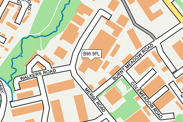 B98 9PL map - OS OpenMap – Local (Ordnance Survey)