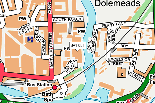 BA1 0LT map - OS OpenMap – Local (Ordnance Survey)