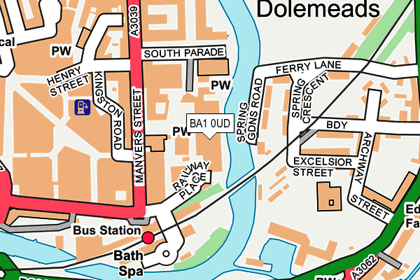 BA1 0UD map - OS OpenMap – Local (Ordnance Survey)