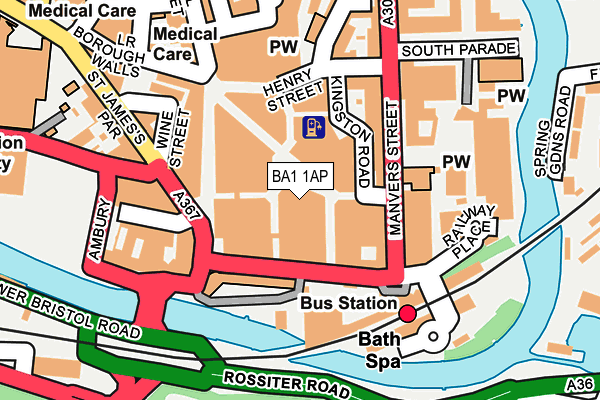 BA1 1AP map - OS OpenMap – Local (Ordnance Survey)