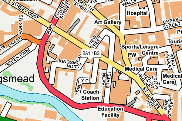 BA1 1BS map - OS OpenMap – Local (Ordnance Survey)