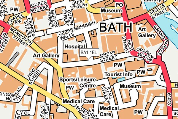 BA1 1EL map - OS OpenMap – Local (Ordnance Survey)