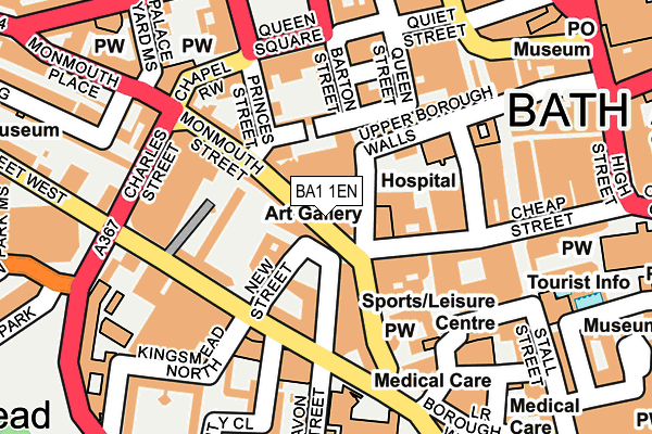 BA1 1EN map - OS OpenMap – Local (Ordnance Survey)