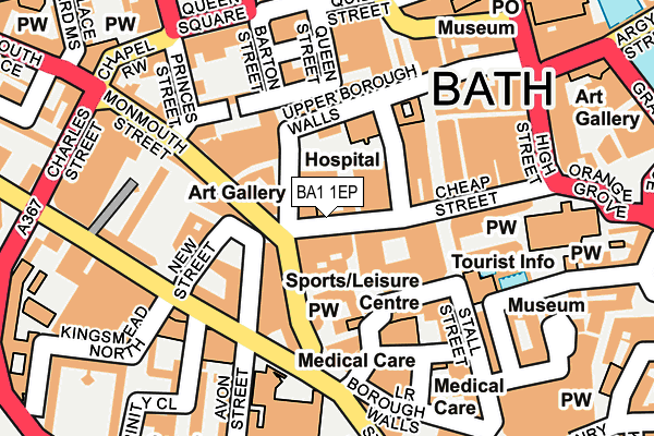 BA1 1EP map - OS OpenMap – Local (Ordnance Survey)