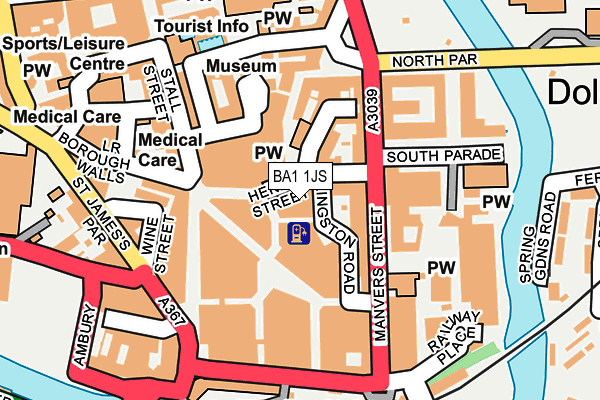 BA1 1JS map - OS OpenMap – Local (Ordnance Survey)