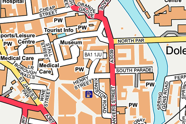 BA1 1JU map - OS OpenMap – Local (Ordnance Survey)