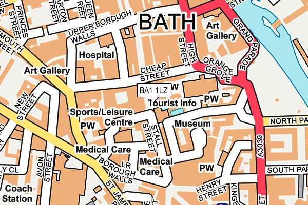 BA1 1LZ map - OS OpenMap – Local (Ordnance Survey)