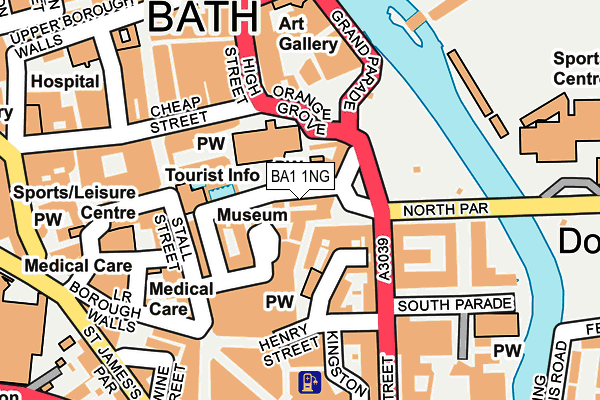 BA1 1NG map - OS OpenMap – Local (Ordnance Survey)