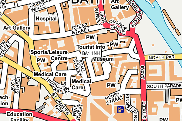 BA1 1NH map - OS OpenMap – Local (Ordnance Survey)