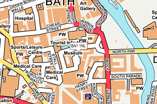 BA1 1NL map - OS OpenMap – Local (Ordnance Survey)