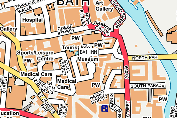 BA1 1NN map - OS OpenMap – Local (Ordnance Survey)