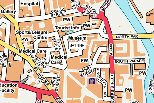 BA1 1NP map - OS OpenMap – Local (Ordnance Survey)