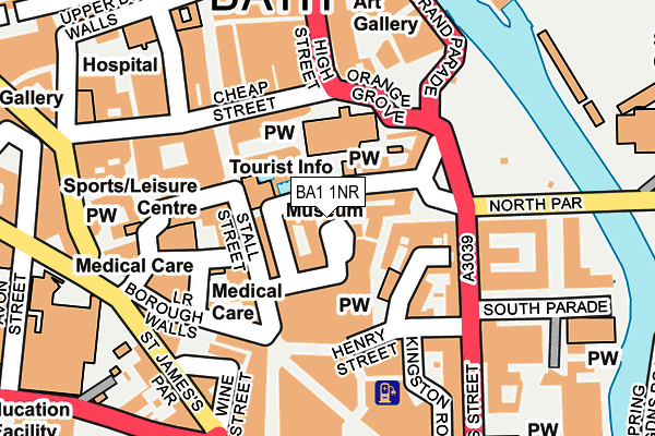 BA1 1NR map - OS OpenMap – Local (Ordnance Survey)