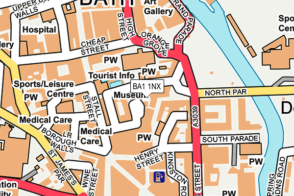 BA1 1NX map - OS OpenMap – Local (Ordnance Survey)