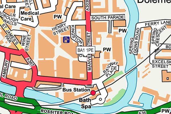 BA1 1PE map - OS OpenMap – Local (Ordnance Survey)