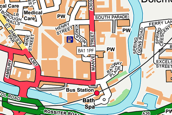 BA1 1PF map - OS OpenMap – Local (Ordnance Survey)