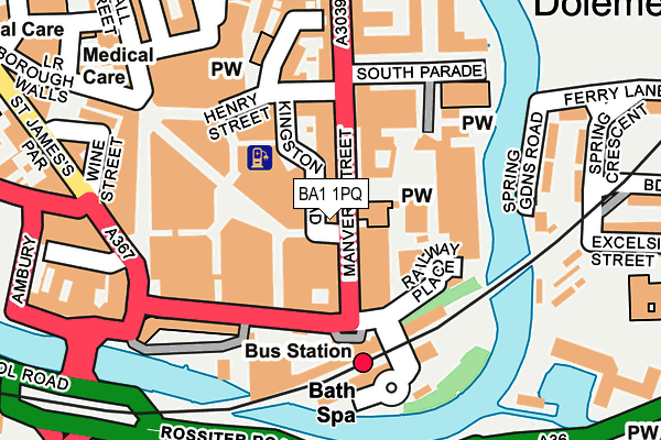 BA1 1PQ map - OS OpenMap – Local (Ordnance Survey)