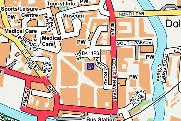 BA1 1PS map - OS OpenMap – Local (Ordnance Survey)