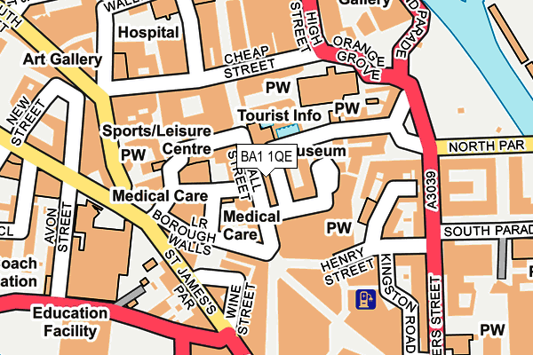 BA1 1QE map - OS OpenMap – Local (Ordnance Survey)