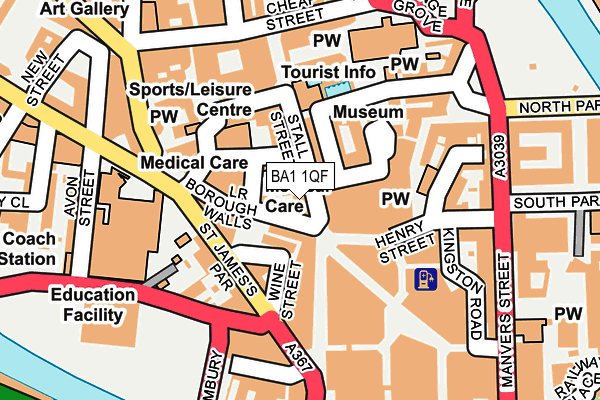 BA1 1QF map - OS OpenMap – Local (Ordnance Survey)