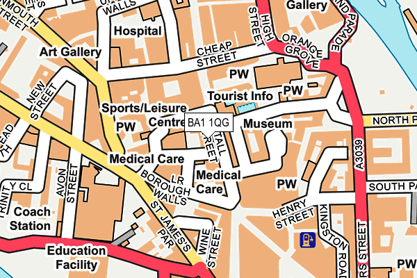 BA1 1QG map - OS OpenMap – Local (Ordnance Survey)