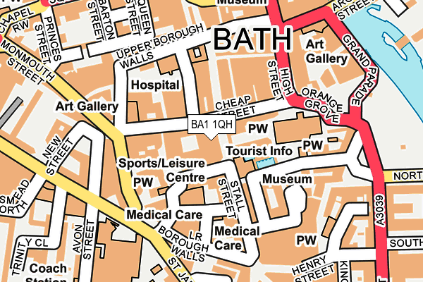 BA1 1QH map - OS OpenMap – Local (Ordnance Survey)