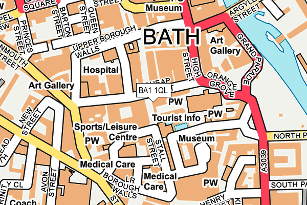 BA1 1QL map - OS OpenMap – Local (Ordnance Survey)