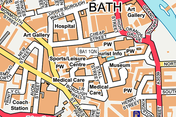 BA1 1QN map - OS OpenMap – Local (Ordnance Survey)