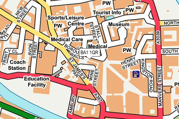 BA1 1QR map - OS OpenMap – Local (Ordnance Survey)