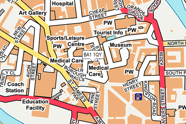 BA1 1QY map - OS OpenMap – Local (Ordnance Survey)