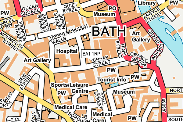 BA1 1RP map - OS OpenMap – Local (Ordnance Survey)