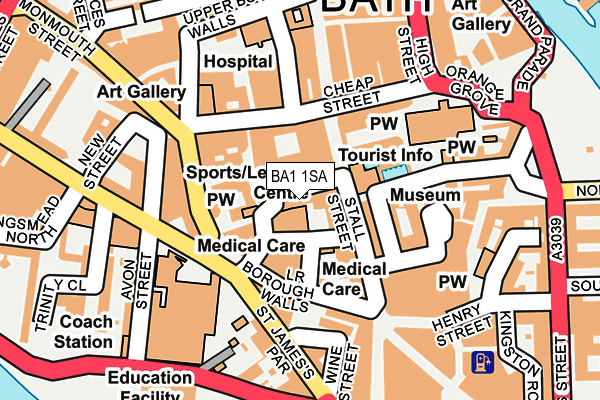 BA1 1SA map - OS OpenMap – Local (Ordnance Survey)